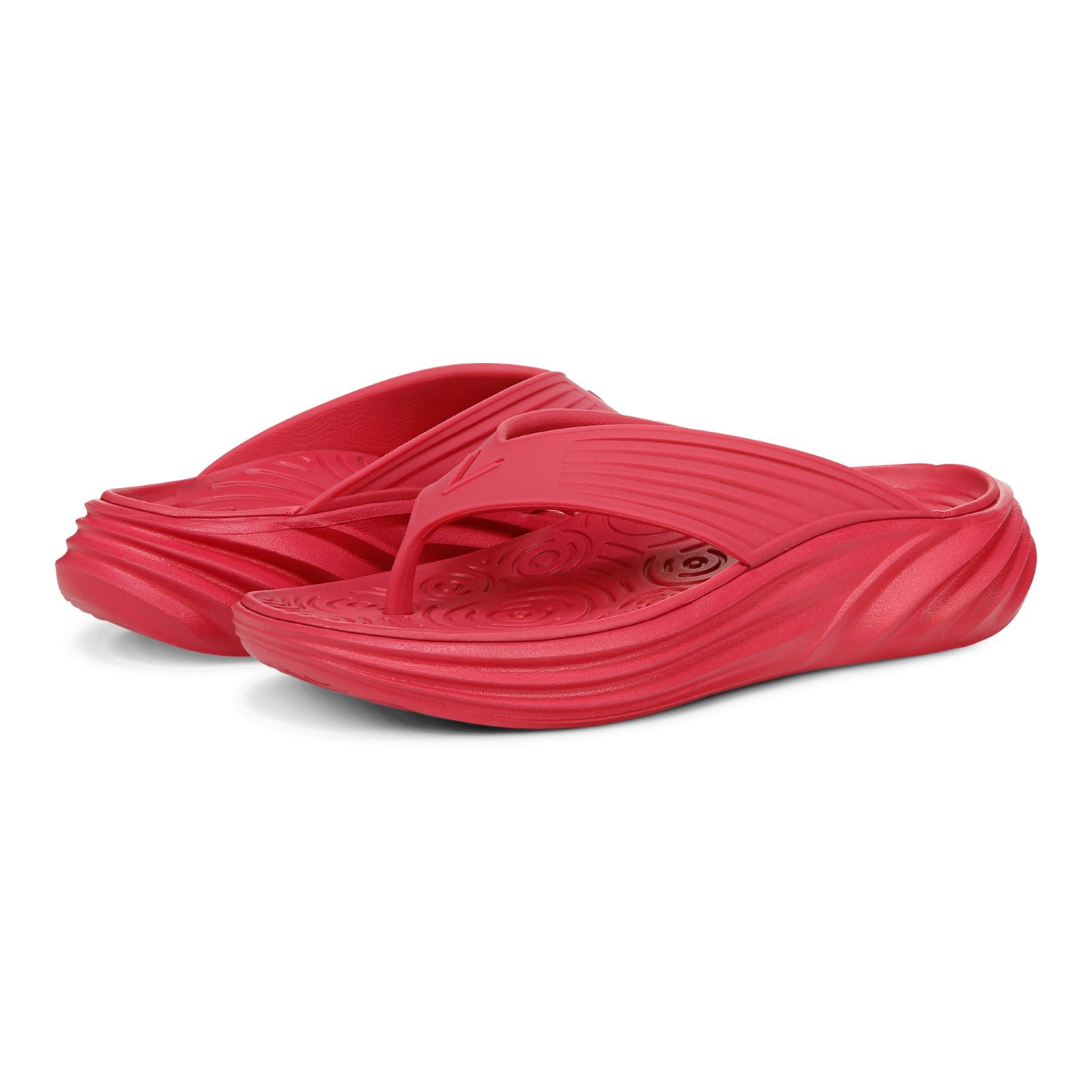 Vionic Tide RX Unisex Recovery Cushioned Orthotic Sandal - Viva Magenta - pair left angle