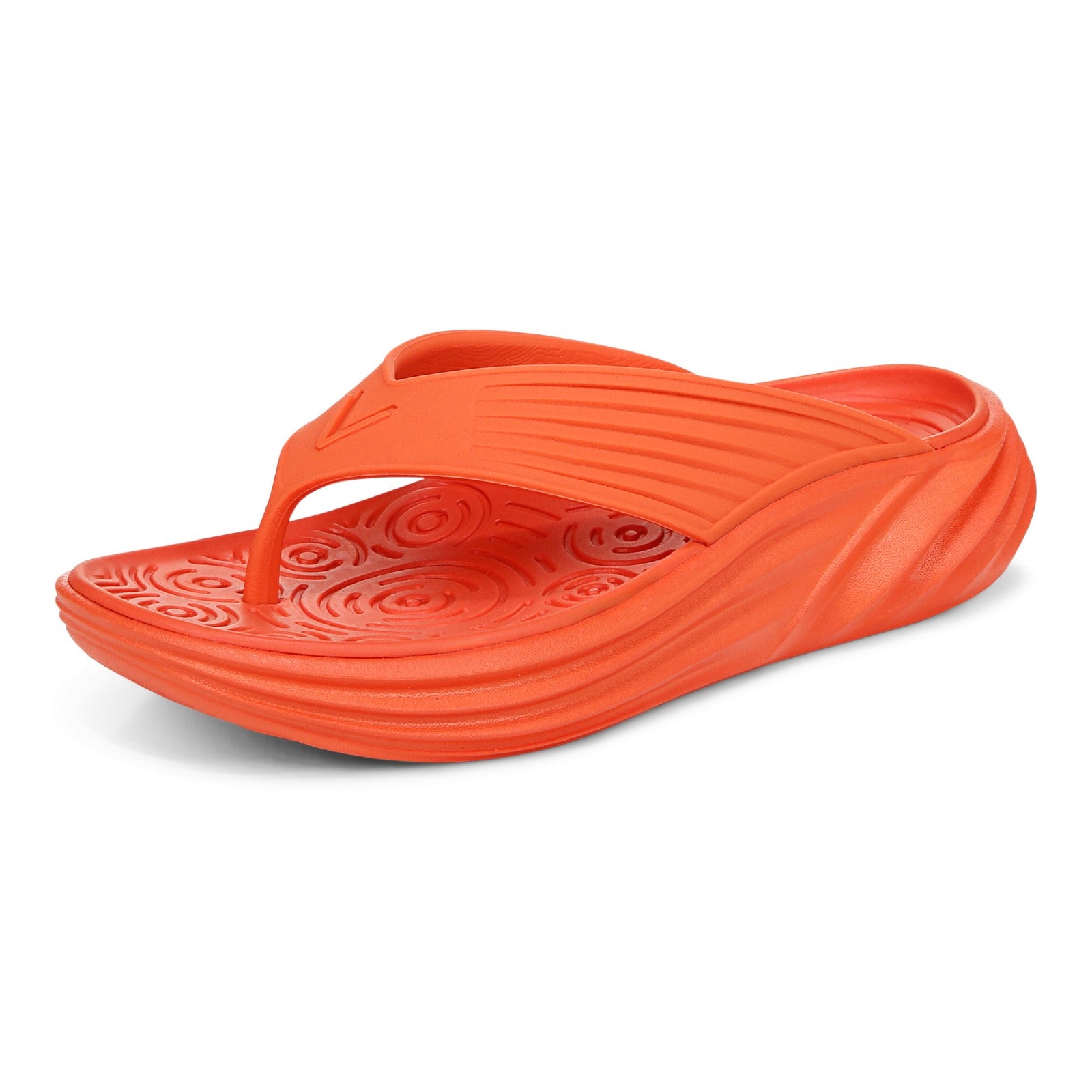 Vionic Tide RX Unisex Recovery Cushioned Orthotic Sandal - Tangerine Tango - Left angle