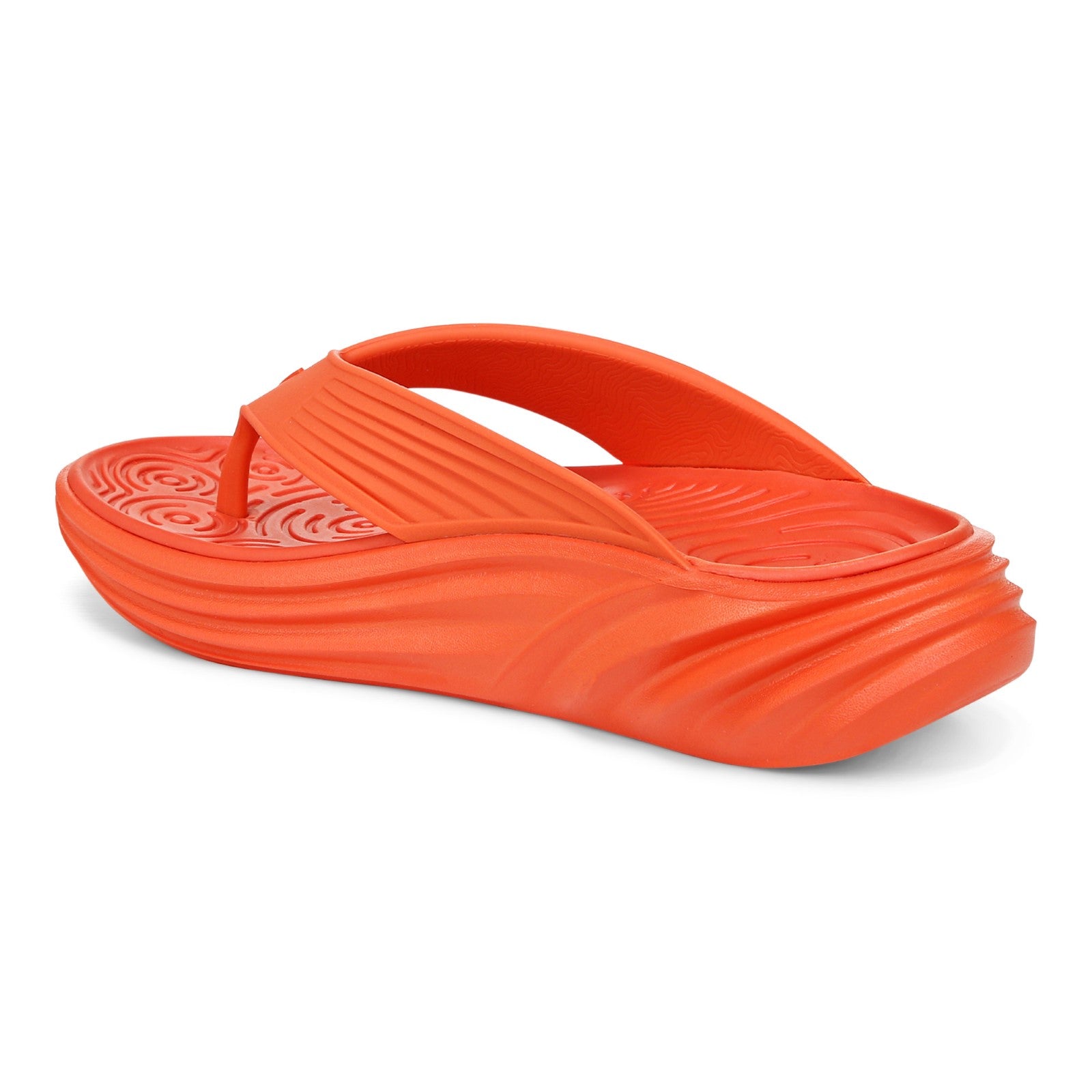 Vionic Tide RX Unisex Recovery Cushioned Orthotic Sandal - Tangerine Tango - Back angle