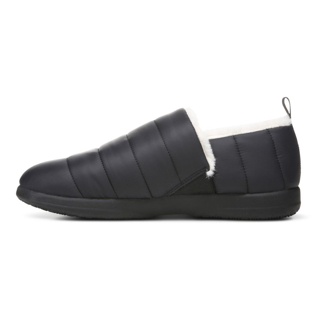 Vionic Tranquil Womens Slipper Casual - Black Nylon - Left Side
