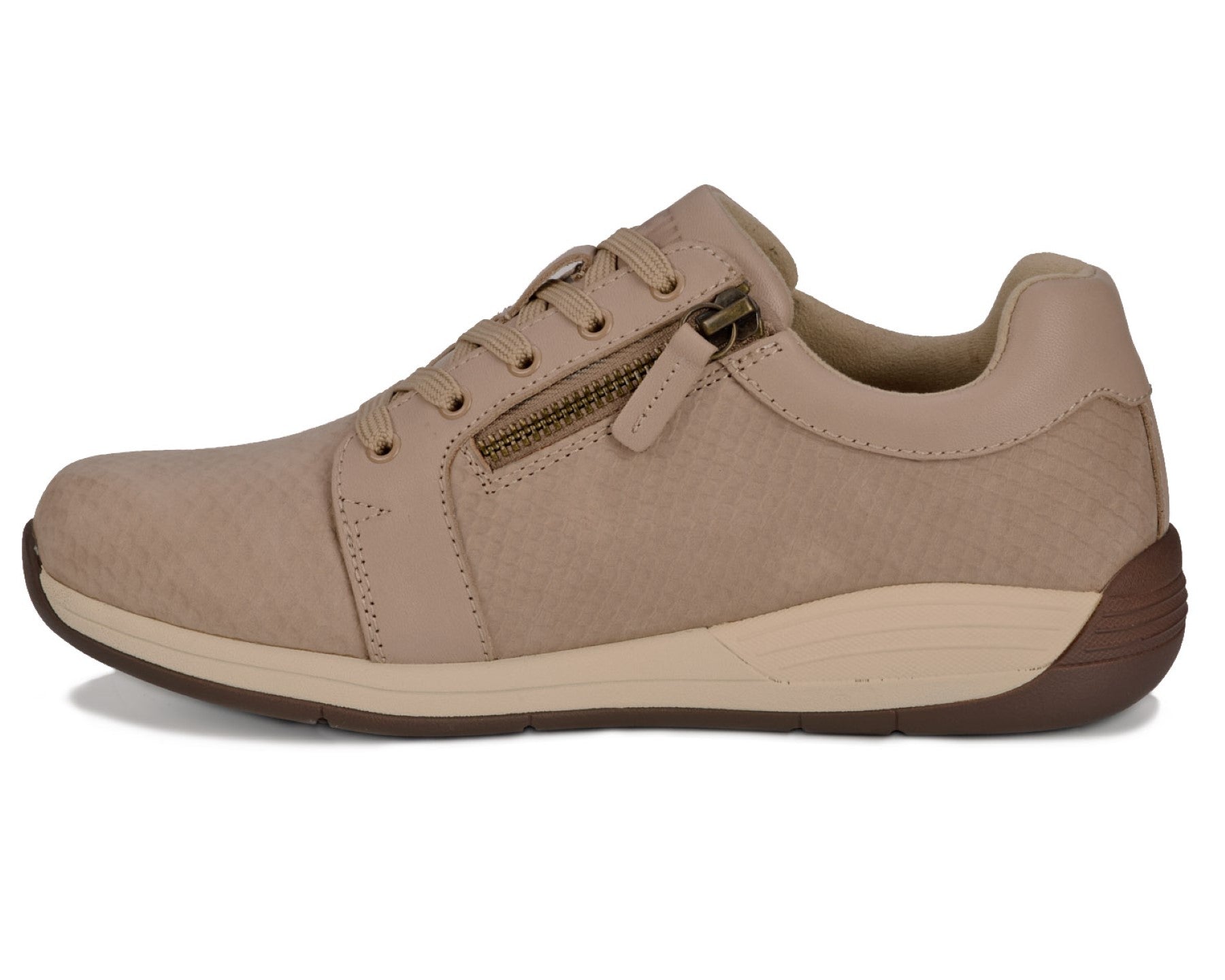 Drew Tally Women's Oxford Shoe - Taupe Nubuck Combo - Inside View
