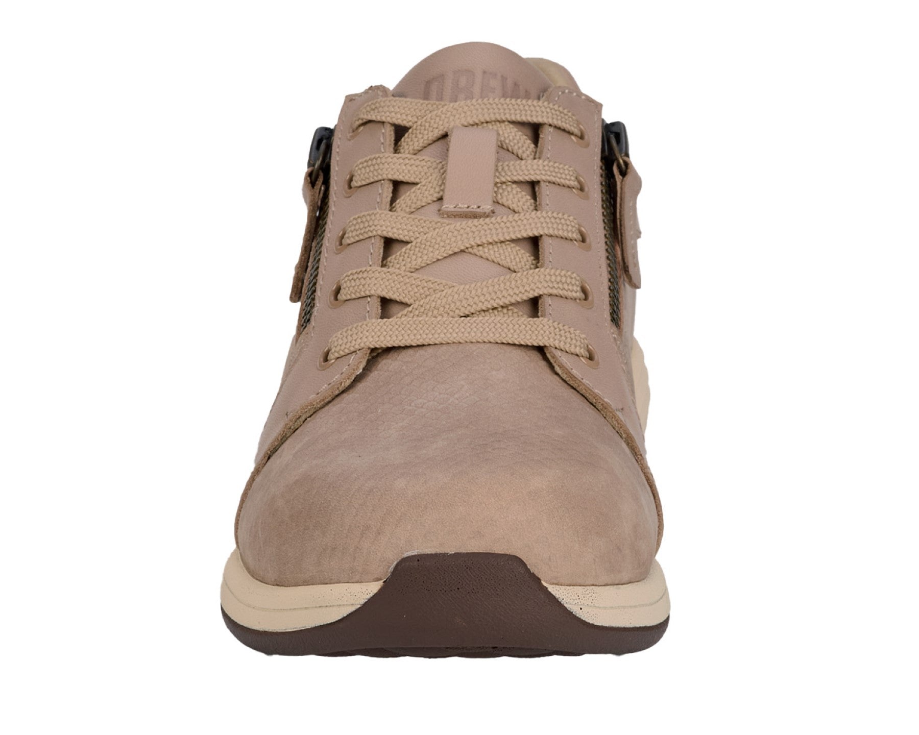 Drew Tally Women's Oxford Shoe - Taupe Nubuck Combo - Front View