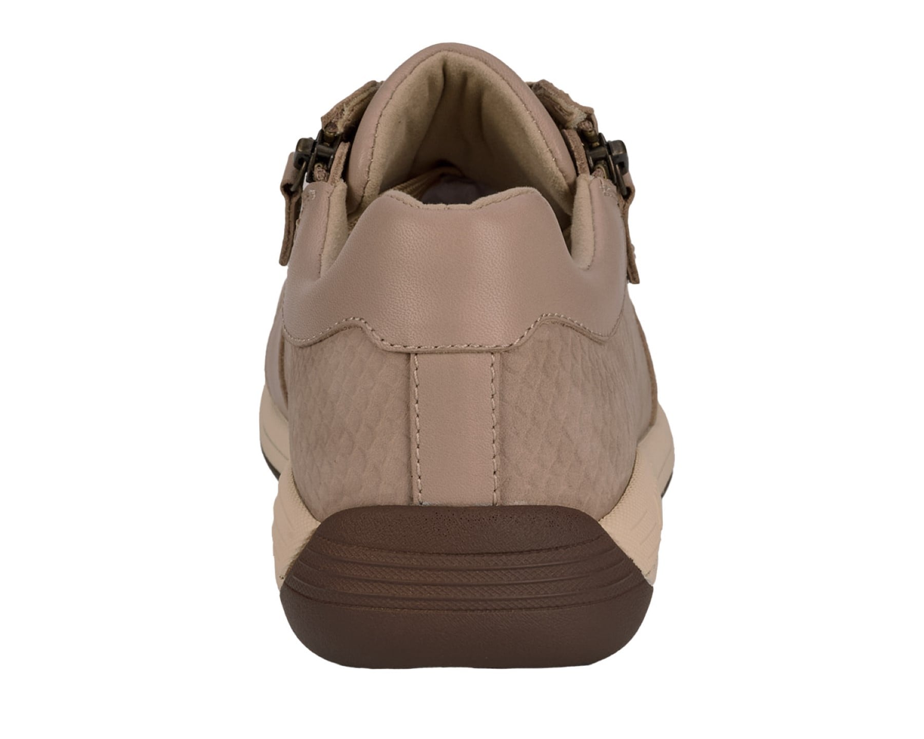 Drew Tally Women's Oxford Shoe - Taupe Nubuck Combo - Back View