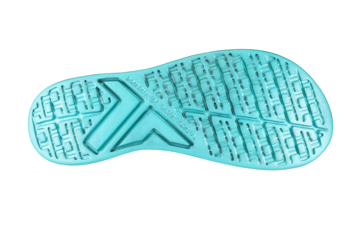 Telic Flip Flop Arch Supportive Recovery Sandal - Unisex - Aqua Bottom