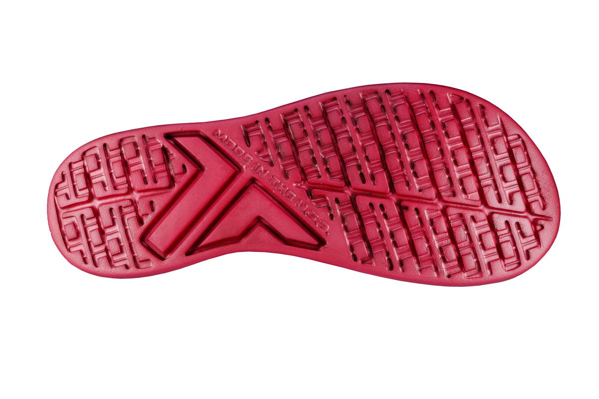 Telic Flip Flop Arch Supportive Recovery Sandal - Unisex - Cranberry Bottom