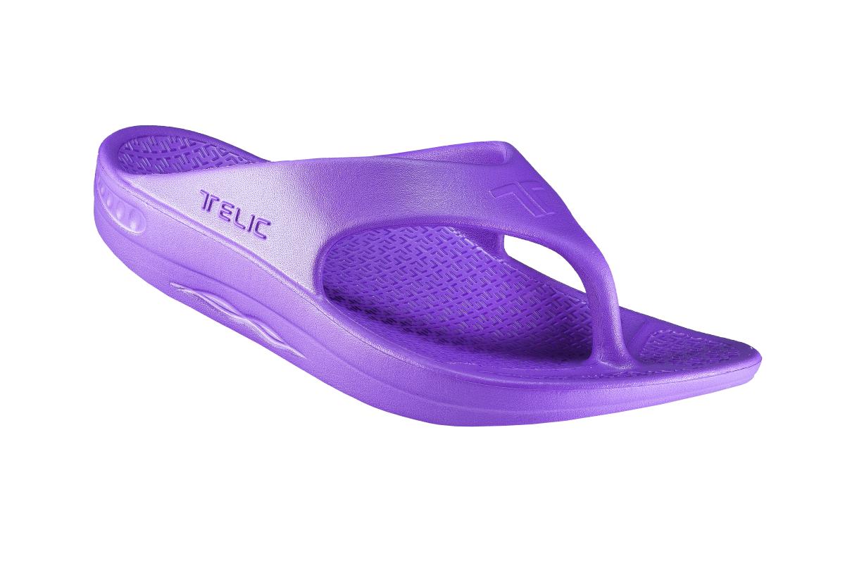 Telic Flip Flop Arch Supportive Recovery Sandal - Unisex - Grape Angle