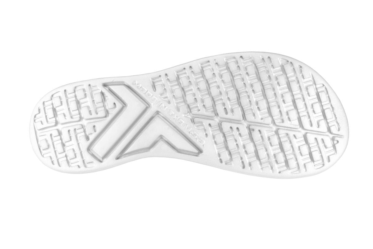 Telic Flip Flop Arch Supportive Recovery Sandal - Unisex - White Bottom