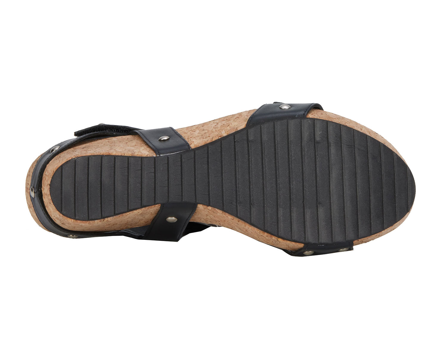 Ros Hommerson Traci Women's Adjustable Sandal - Black Nappa Leather - Top View