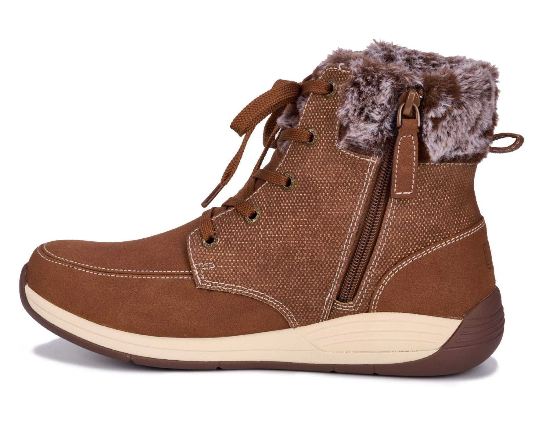 Drew Tracker Women's Comfort Boot - Brown Combo - Inside View