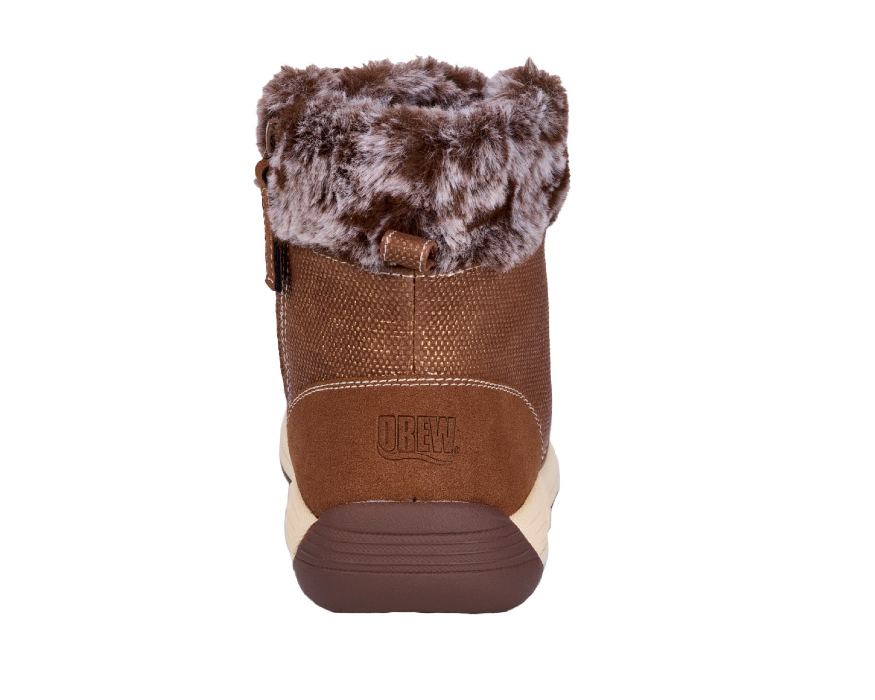 Drew Tracker Women's Comfort Boot - Brown Combo - Back View