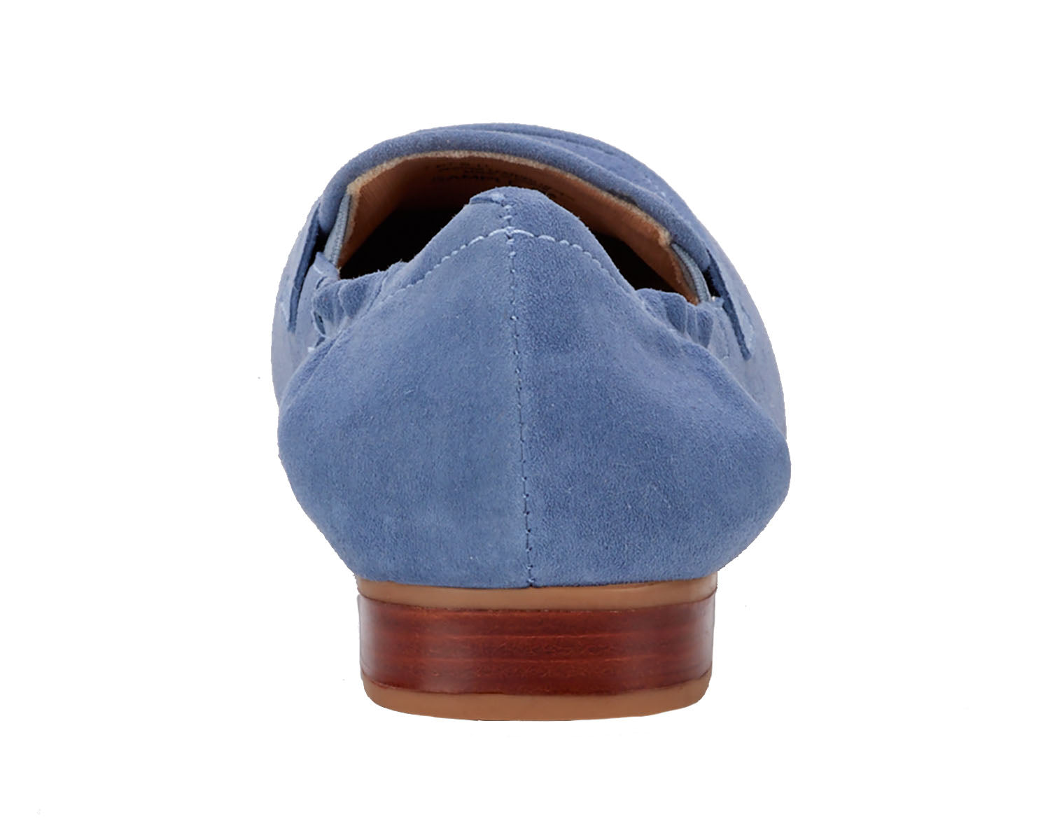 Ros Hommerson Trish Women's Penny Loafer - Light Blue Kid Suede - Back View