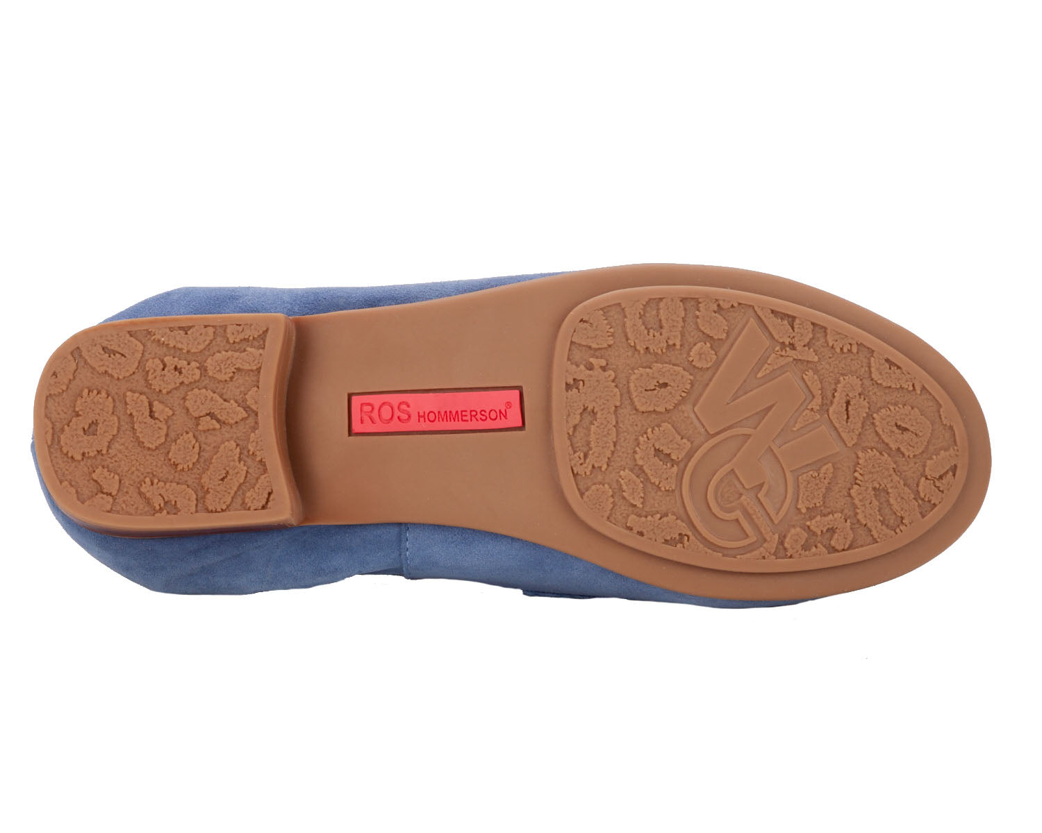 Ros Hommerson Trish Women's Penny Loafer - Light Blue Kid Suede - Top View