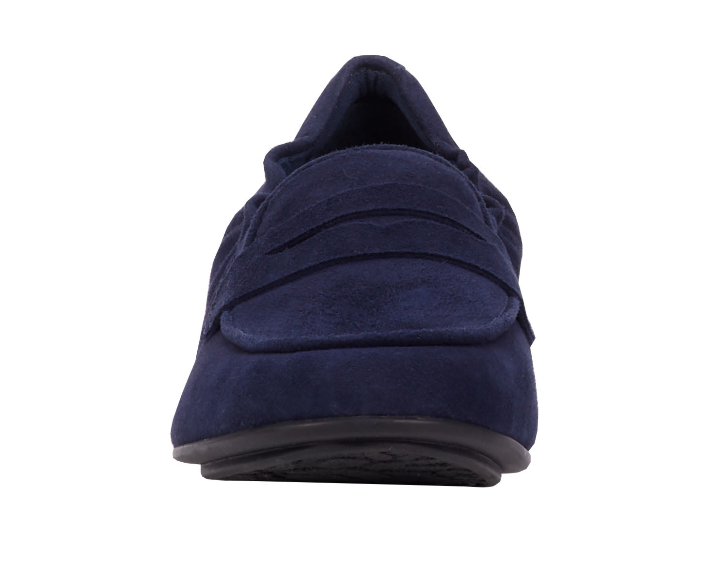 Ros Hommerson Trish Women's Penny Loafer - Navy Suede - Front View