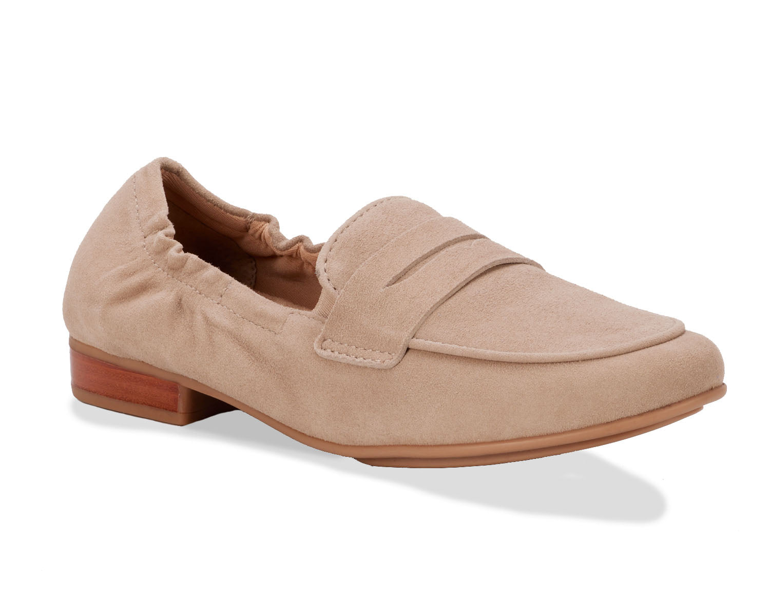 Ros Hommerson Trish Women's Penny Loafer - Light Taupe Kid Suede - Main View