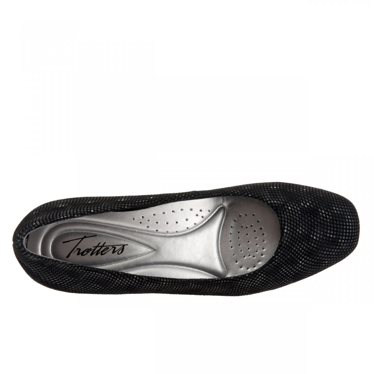 Trotters Lauren - Women's Dress Wedge - Black 3d - top