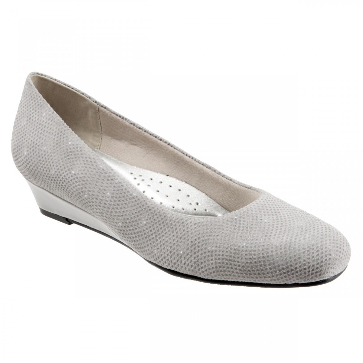 Trotters Lauren - Women's Dress Wedge - Lt Grey 3d - main