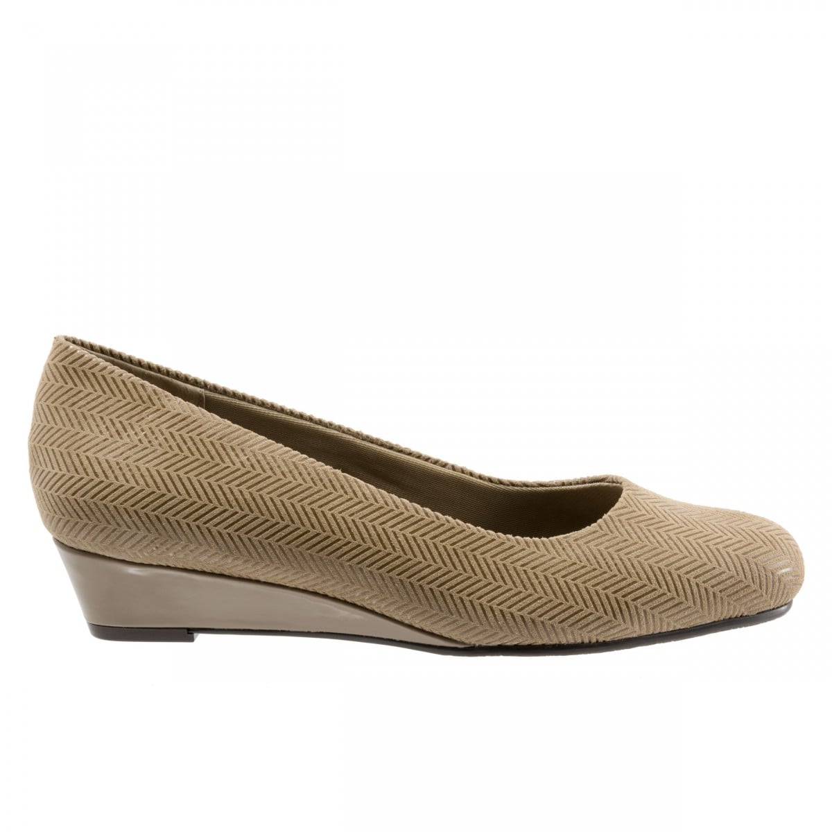 Trotters Lauren - Women's Dress Wedge - Taupe Sde Pt - outside