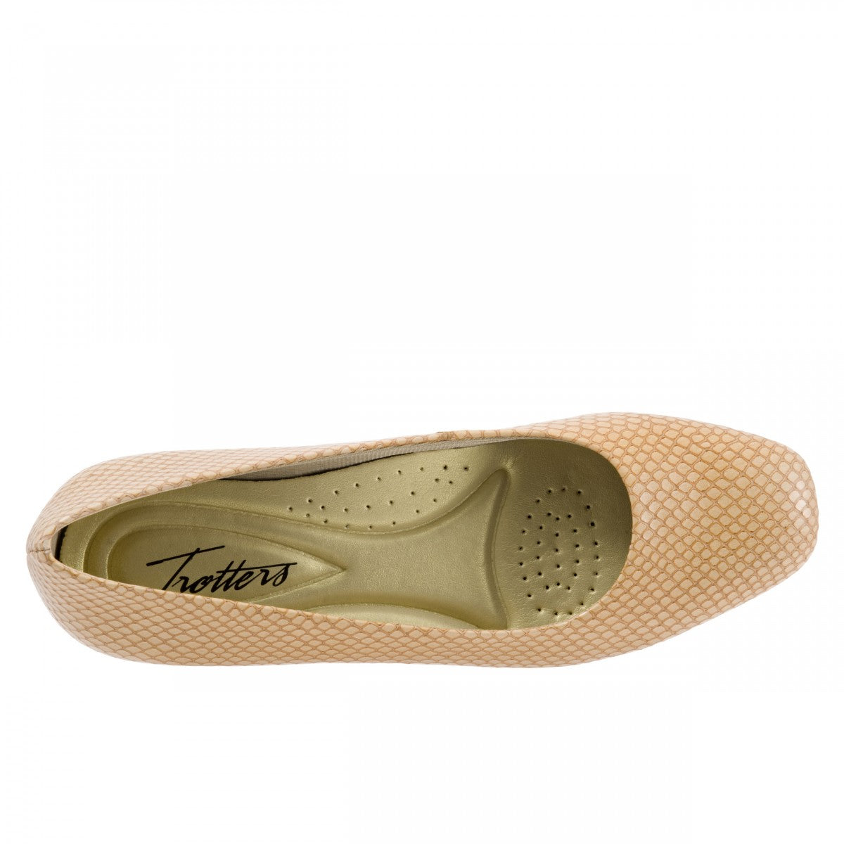 Trotters Lauren - Women's Dress Wedge - Nude Snake - top