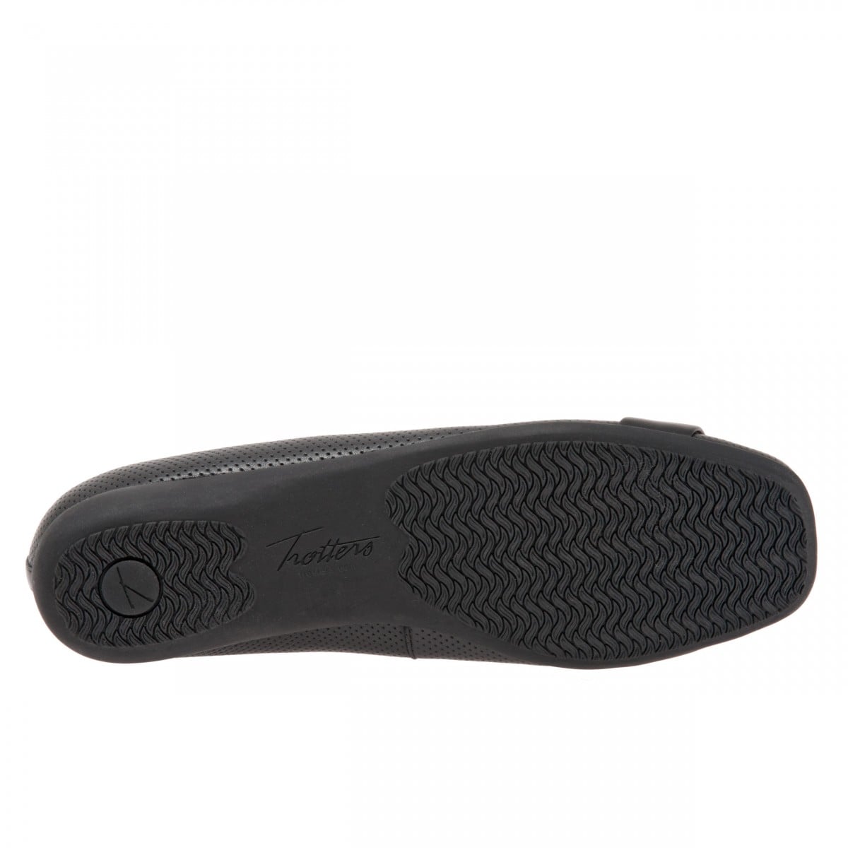 Trotters Sizzle Signature - Women's Flat - Black Perf - bottom