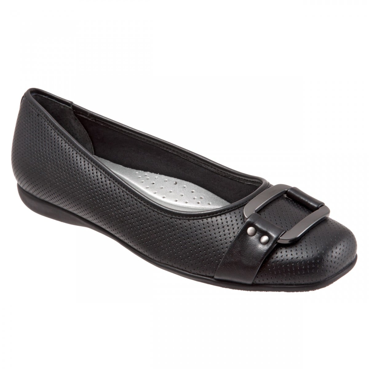 Trotters Sizzle Signature - Women's Flat - Black Perf - main