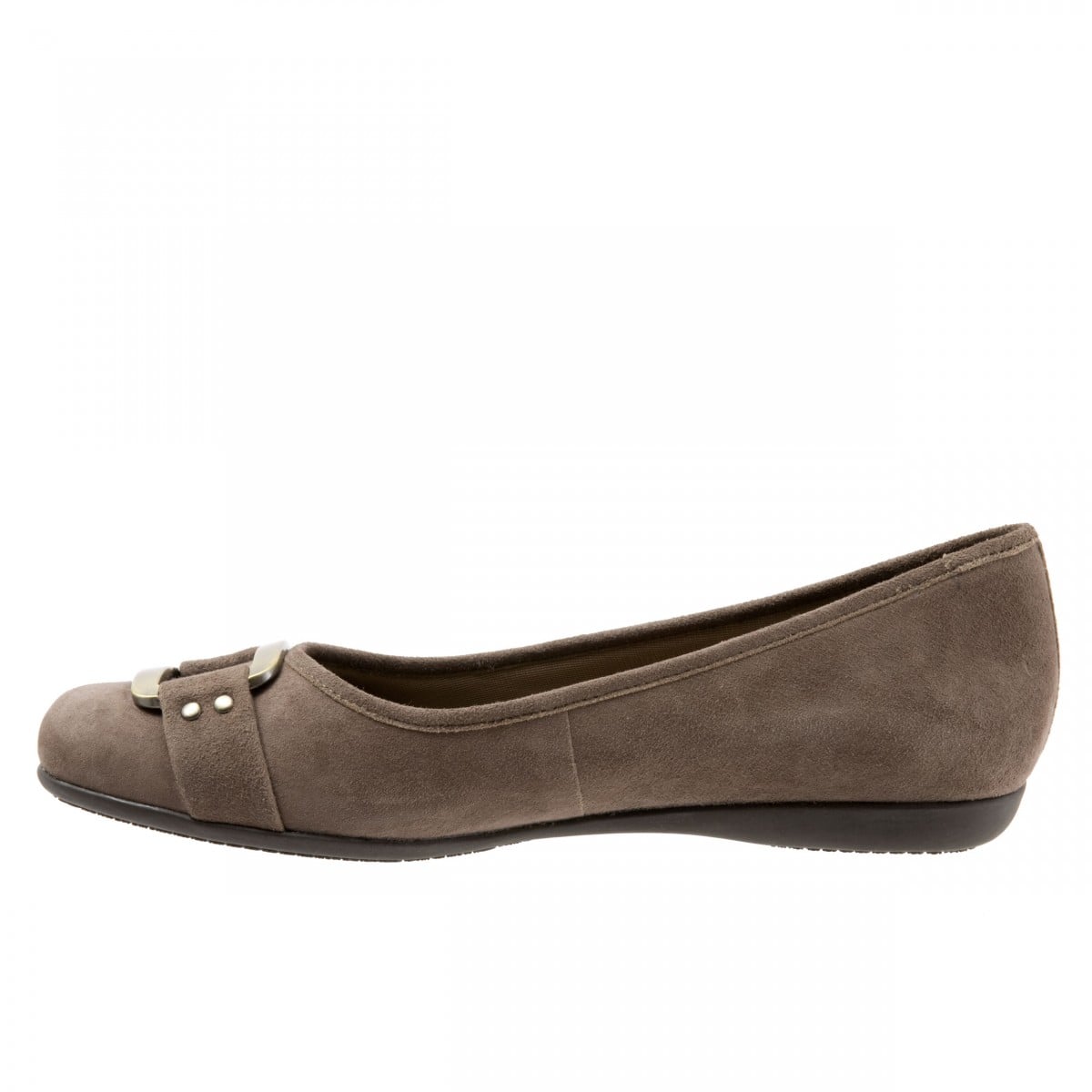 Trotters Sizzle Signature - Women's Flat - Taupe Suede - inside