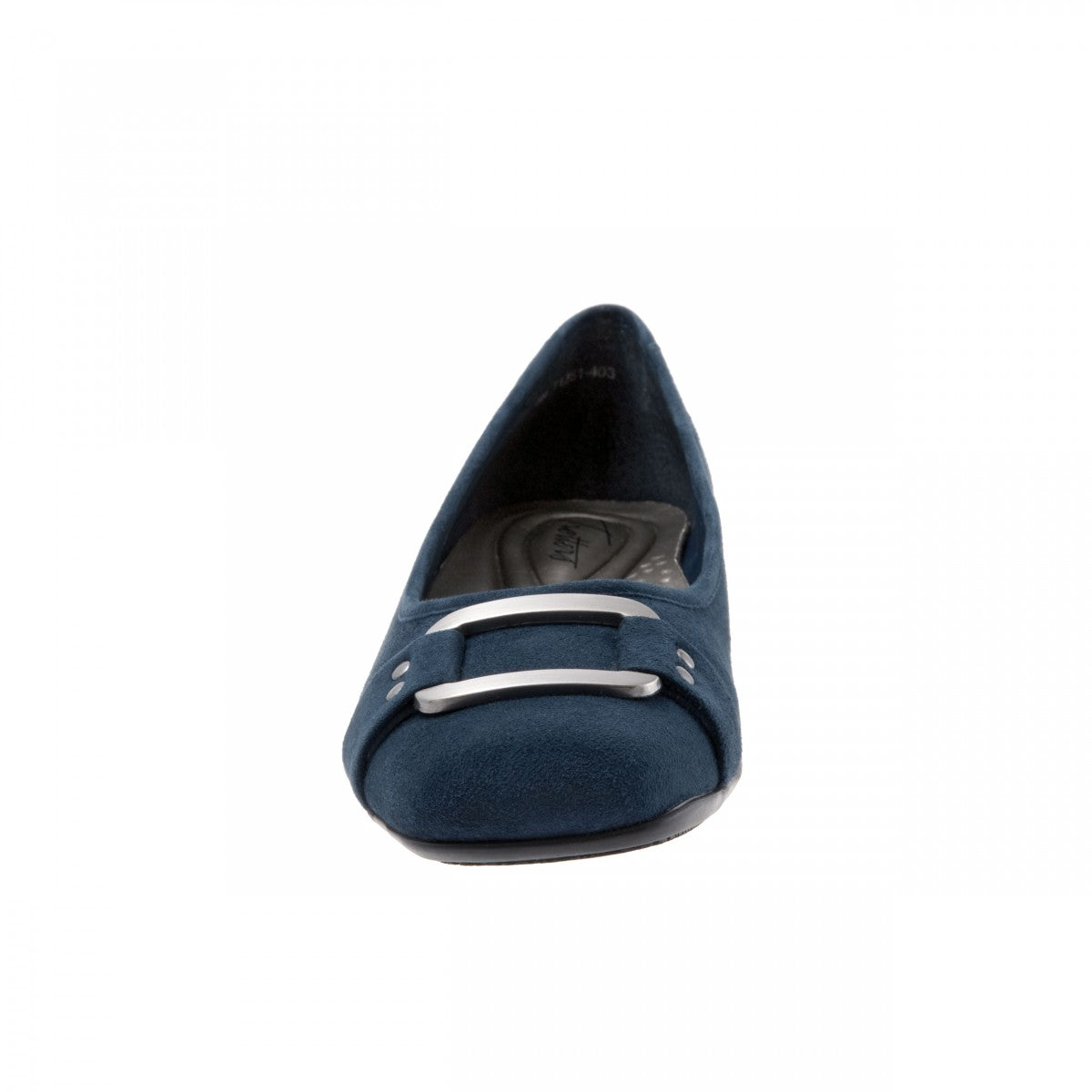 Trotters Sizzle Signature - Women's Flat - Dk Blue Sued - front