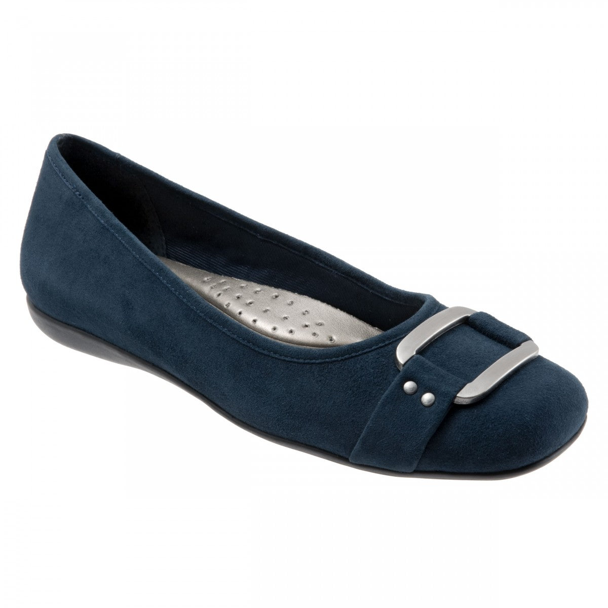 Trotters Sizzle Signature - Women's Flat - Dk Blue Sued - main