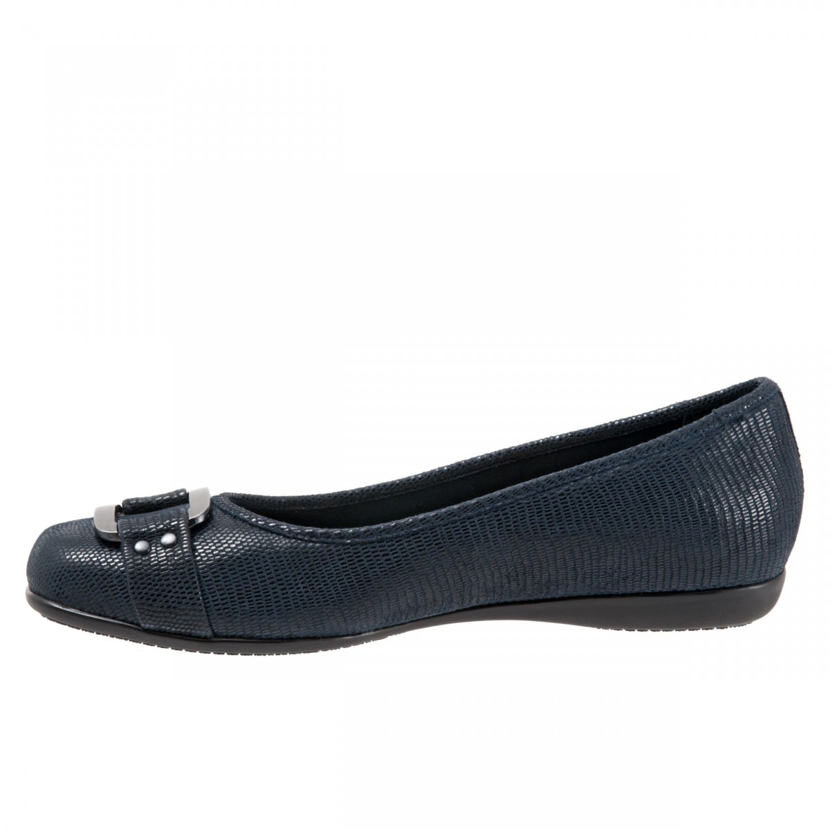 Trotters Sizzle Signature - Women's Flat - Dk Blue Pat - inside