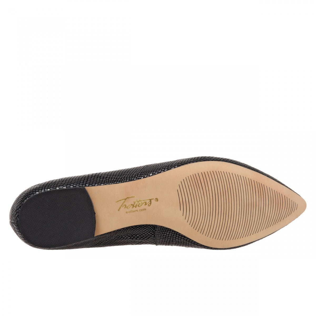 Trotters Estee - Women's Flats - Black Snk - bottom