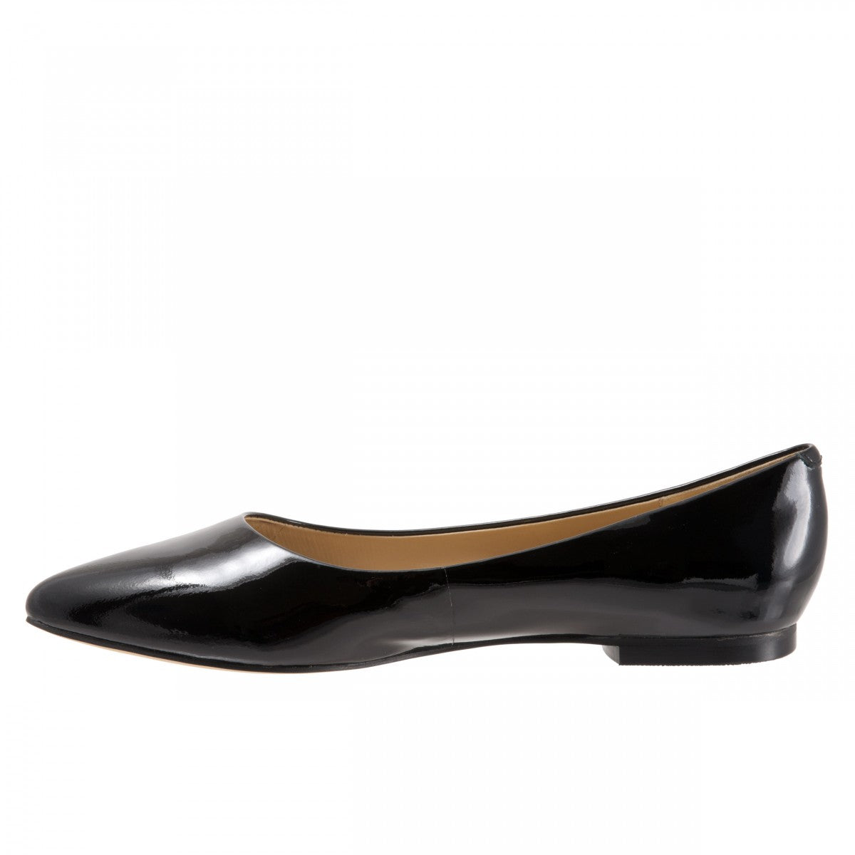 Trotters Estee - Women's Flats - Black Pat - inside