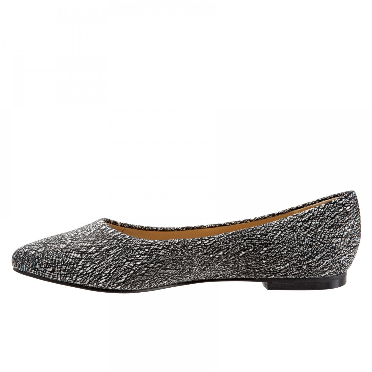 Trotters Signature Estee Women's Casual Flat - Black Metall - inside