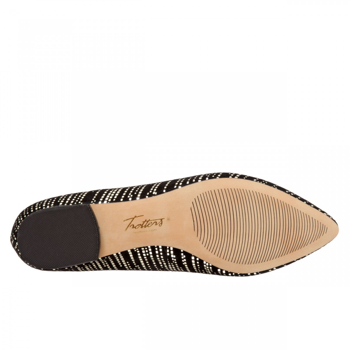 Trotters Estee - Women's Flats - Blk/gold - bottom