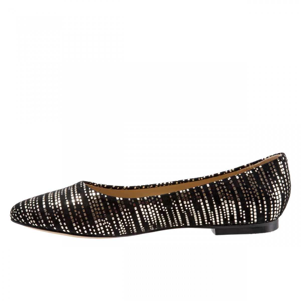Trotters Estee - Women's Flats - Blk/gold - inside