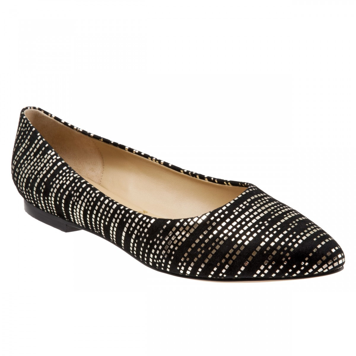 Trotters Estee - Women's Flats - Blk/gold - main