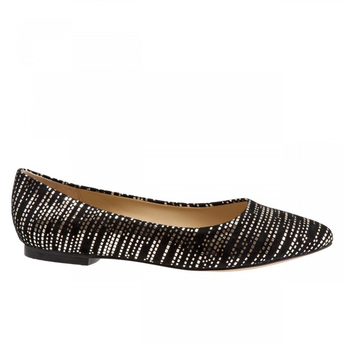 Trotters Estee - Women's Flats - Blk/gold - outside