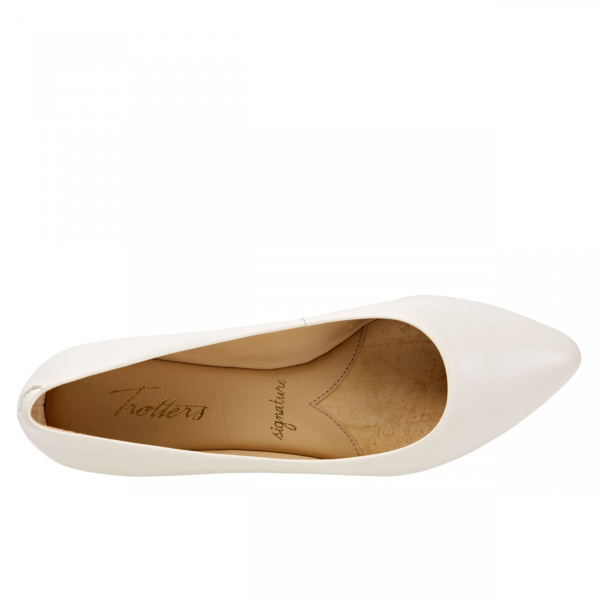 Trotters Estee - Women's Flats - Off White - bottom