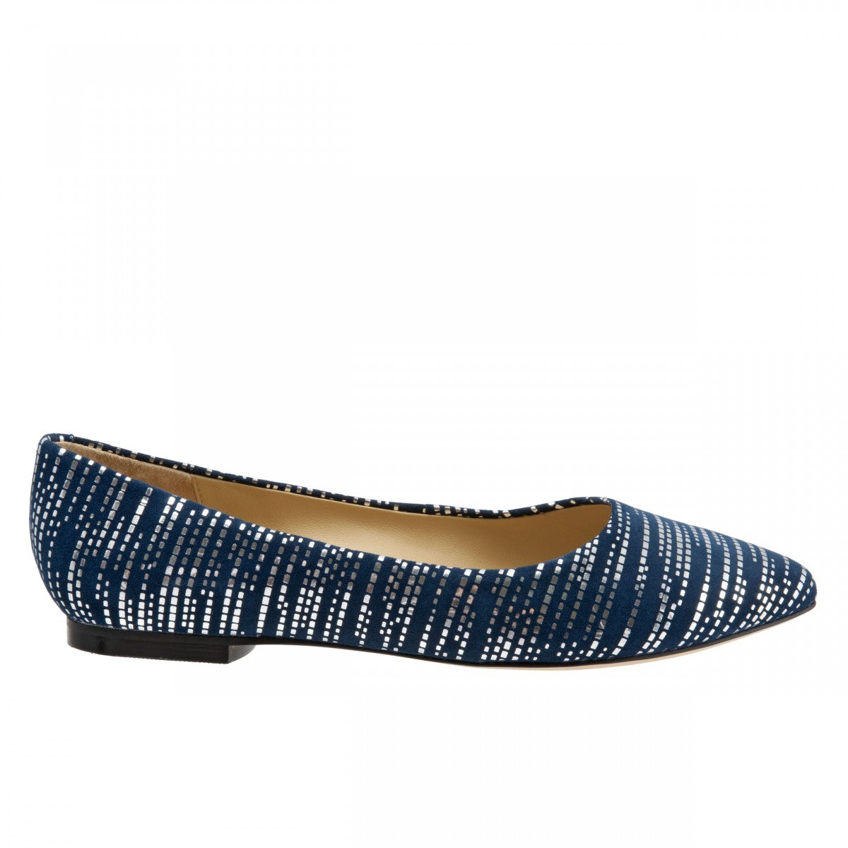 Trotters Estee - Women's Flats - Navy/silver - outside
