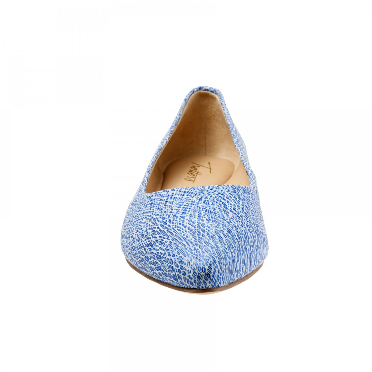 Trotters Signature Estee Women's Casual Flat - Washed Blue - front