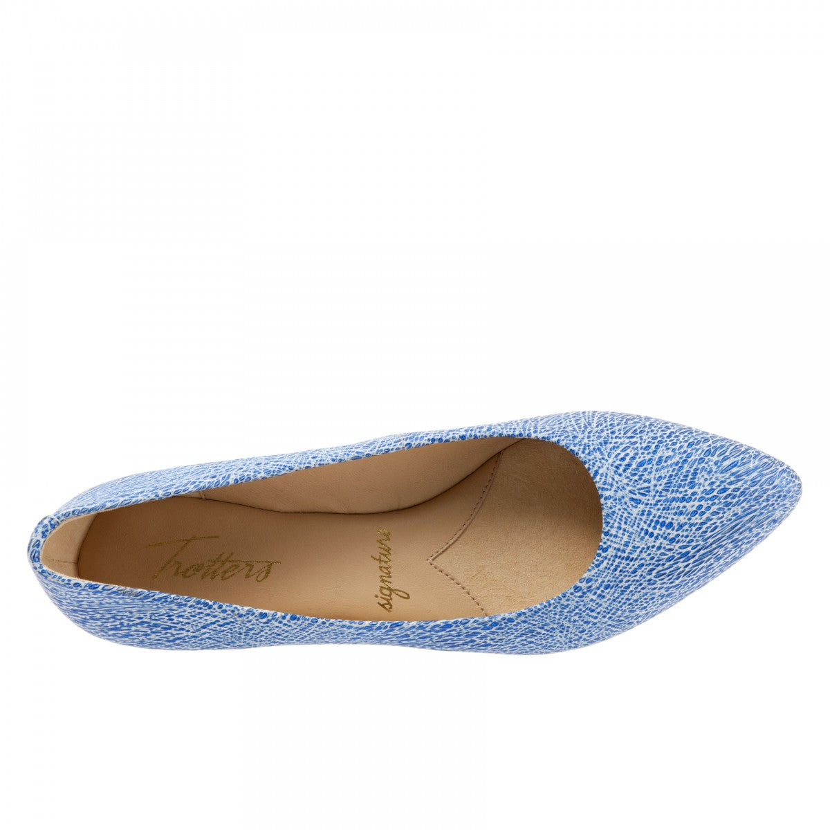 Trotters Signature Estee Women's Casual Flat - Washed Blue - top