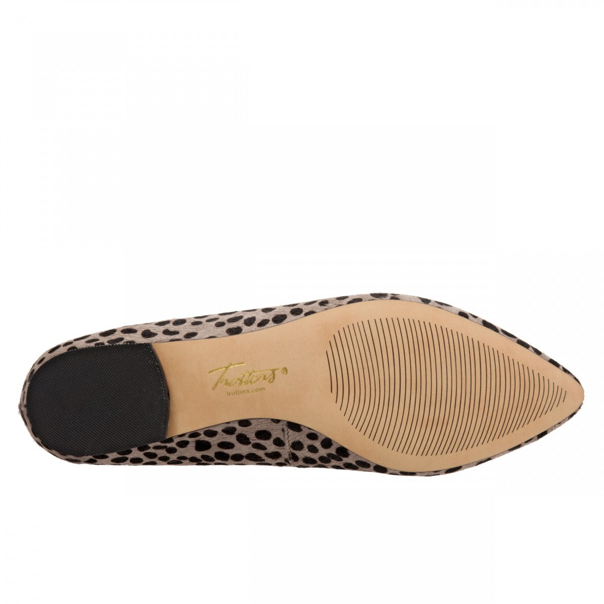 Trotters Estee - Women's Flats - Grey Cheetah - bottom
