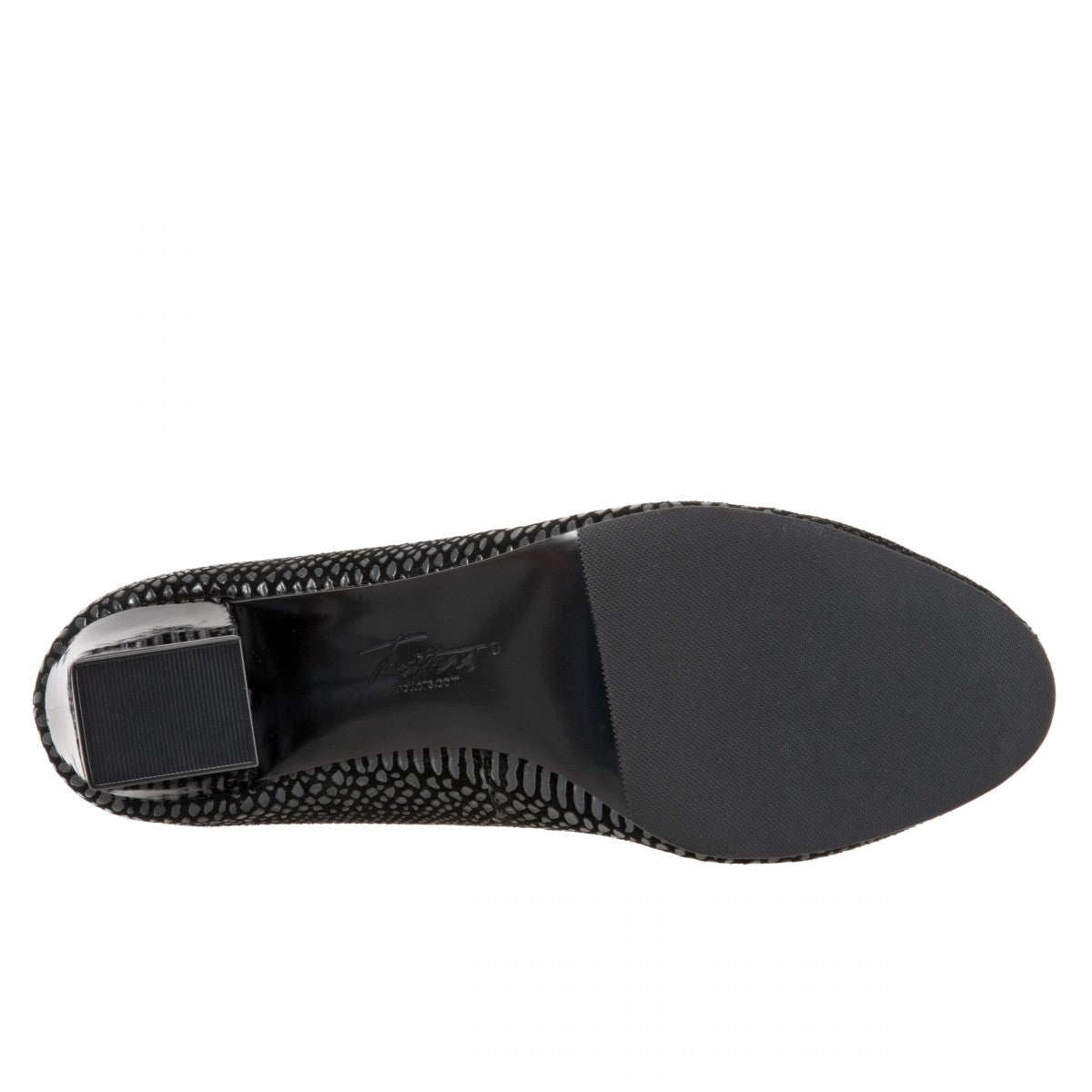 Trotters Candela - Women's Pump - Blk Lizard - bottom