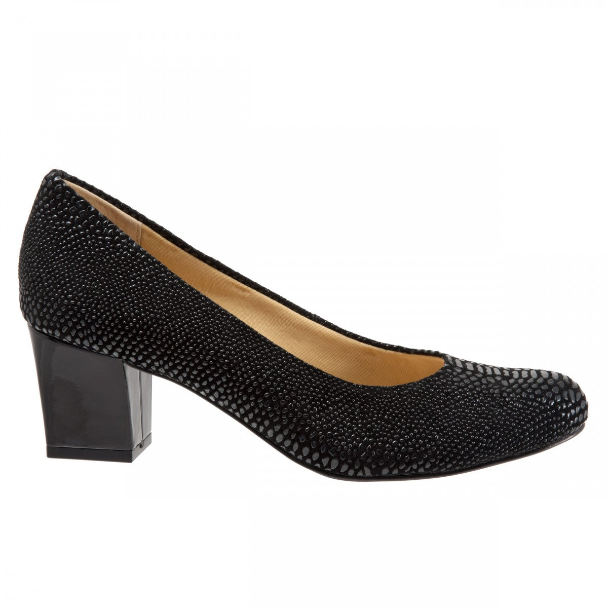Trotters Candela - Women's Pump - Blk Lizard - outside
