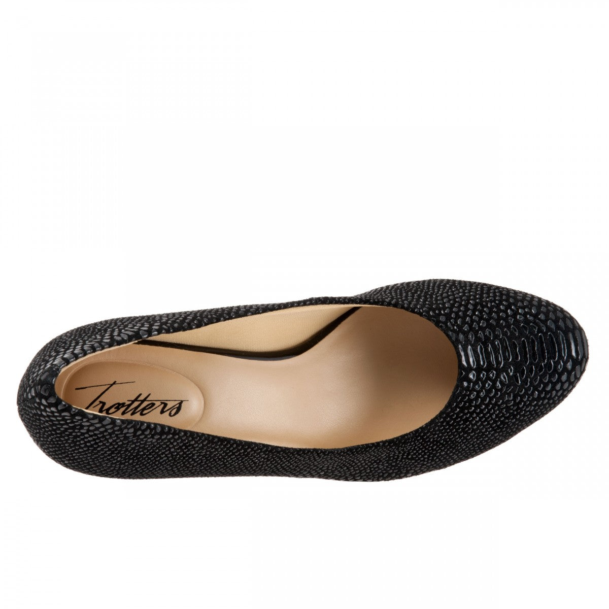 Trotters Candela - Women's Pump - Blk Lizard - top