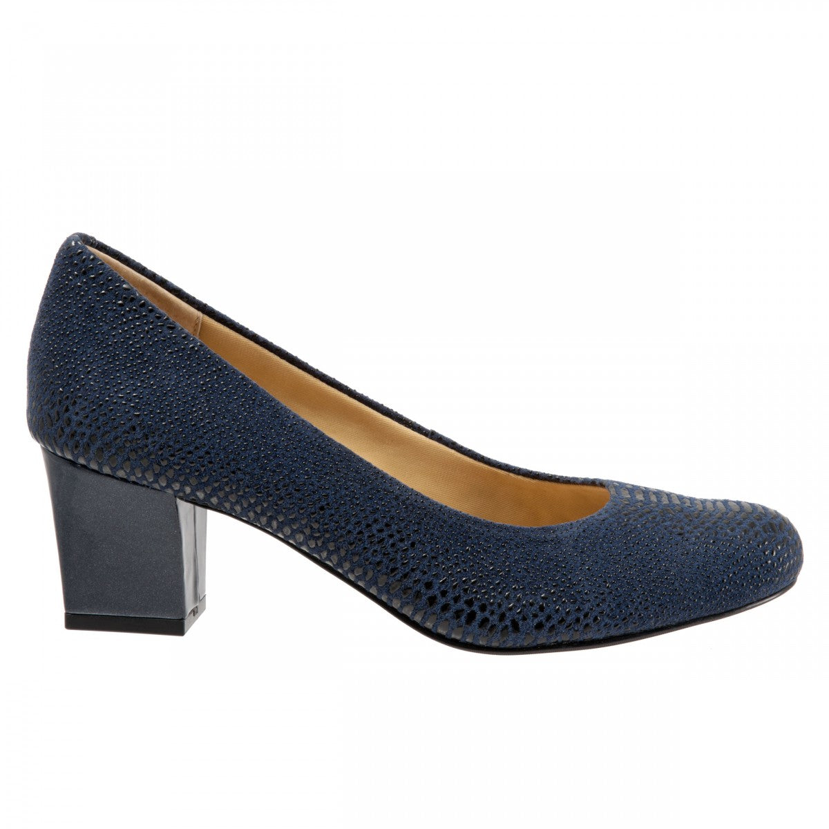 Trotters Candela - Women's Pump - Navy Lizard - outside