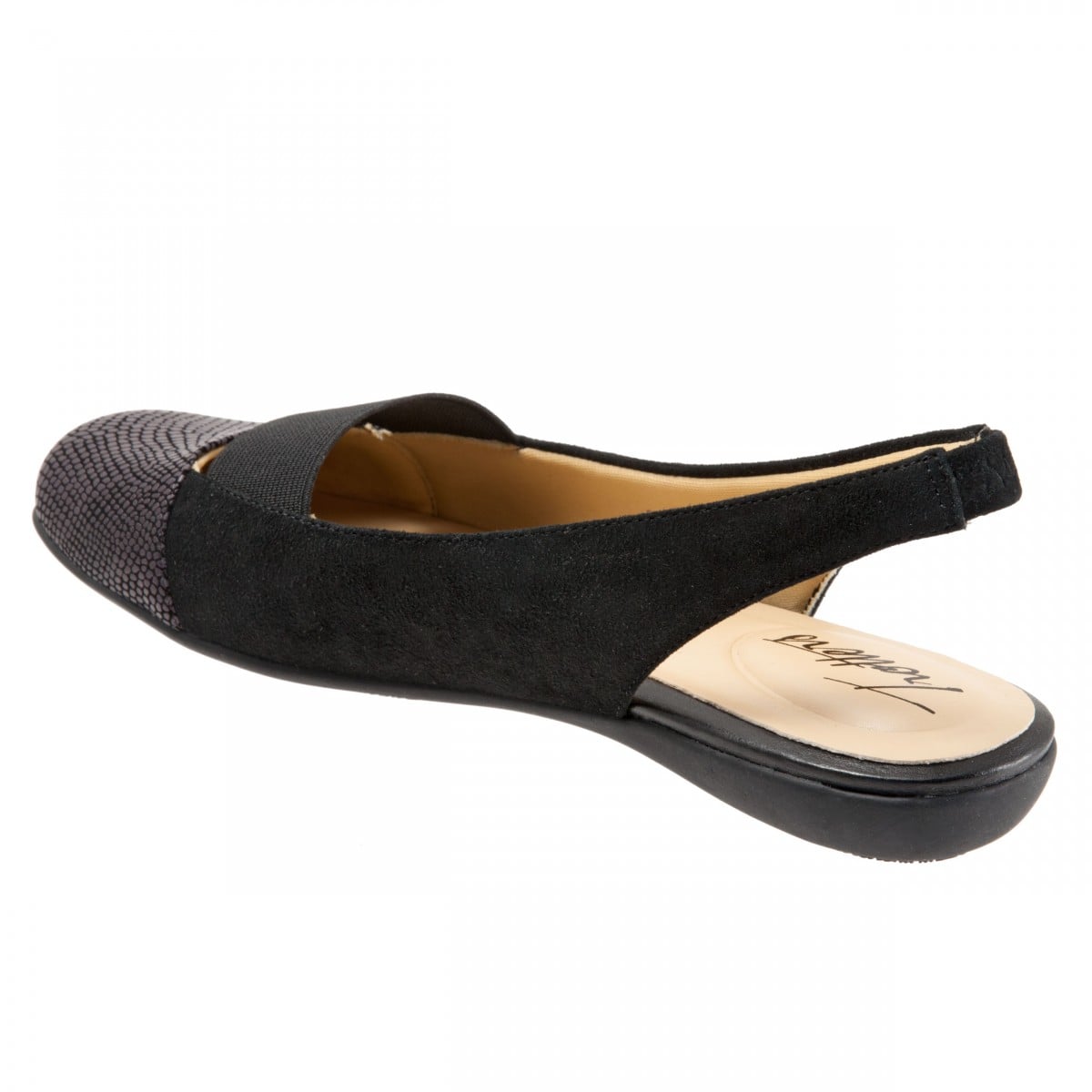 Trotters Sarina - Women's Casual Flat - Black Suede - back34