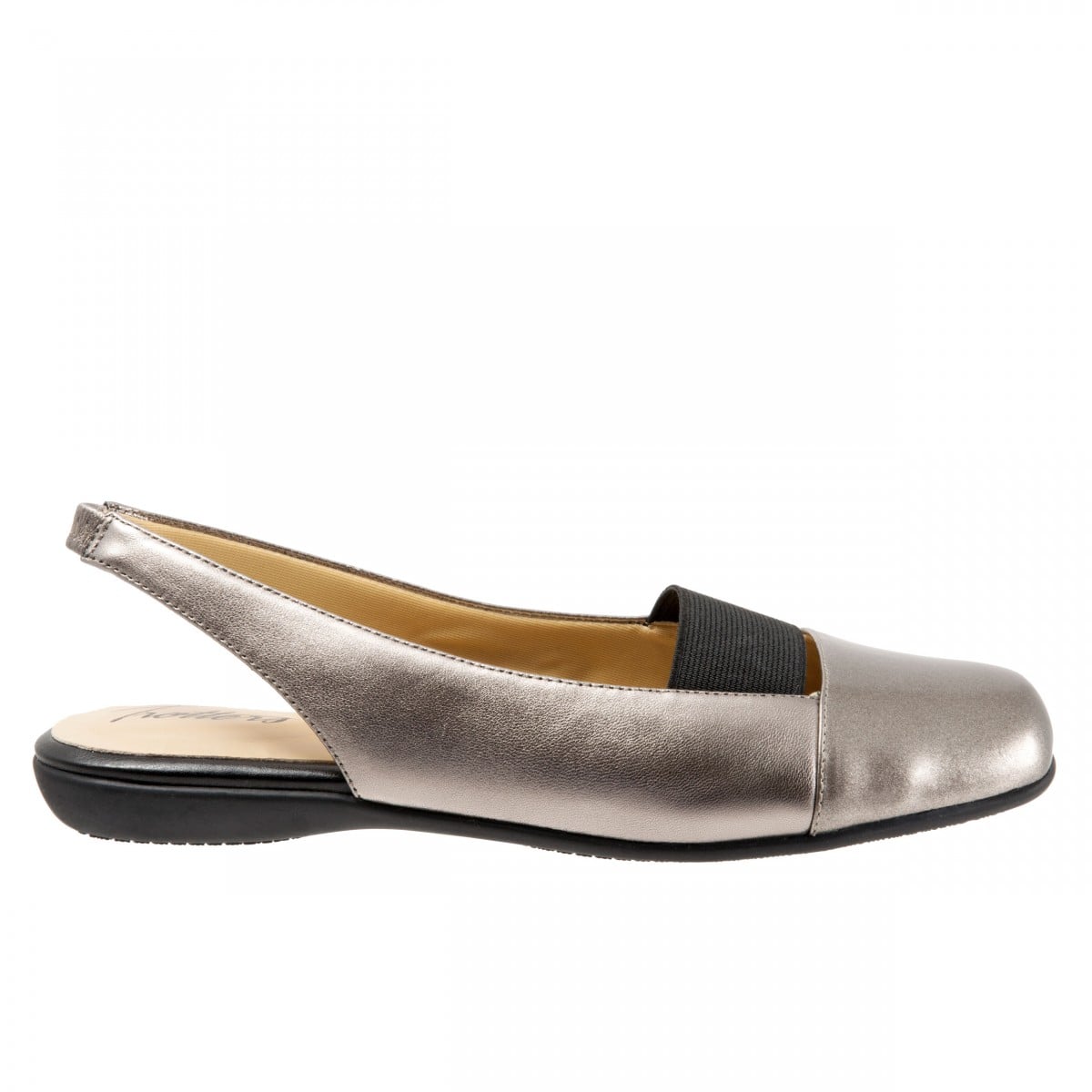Trotters Sarina - Women's Casual Flat - Pewter - outside