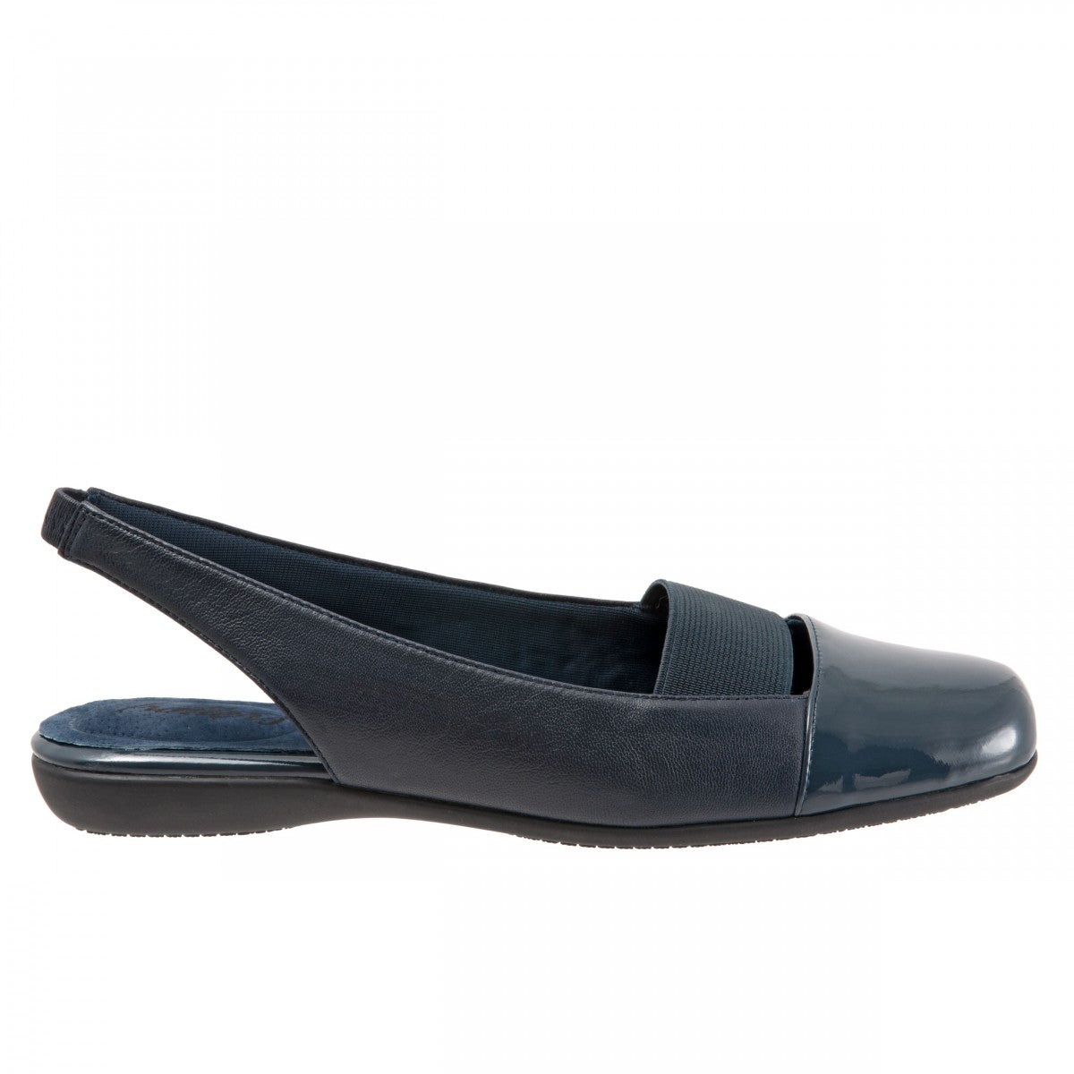 Trotters Sarina - Women's Casual Flat - Navy/navy - outside