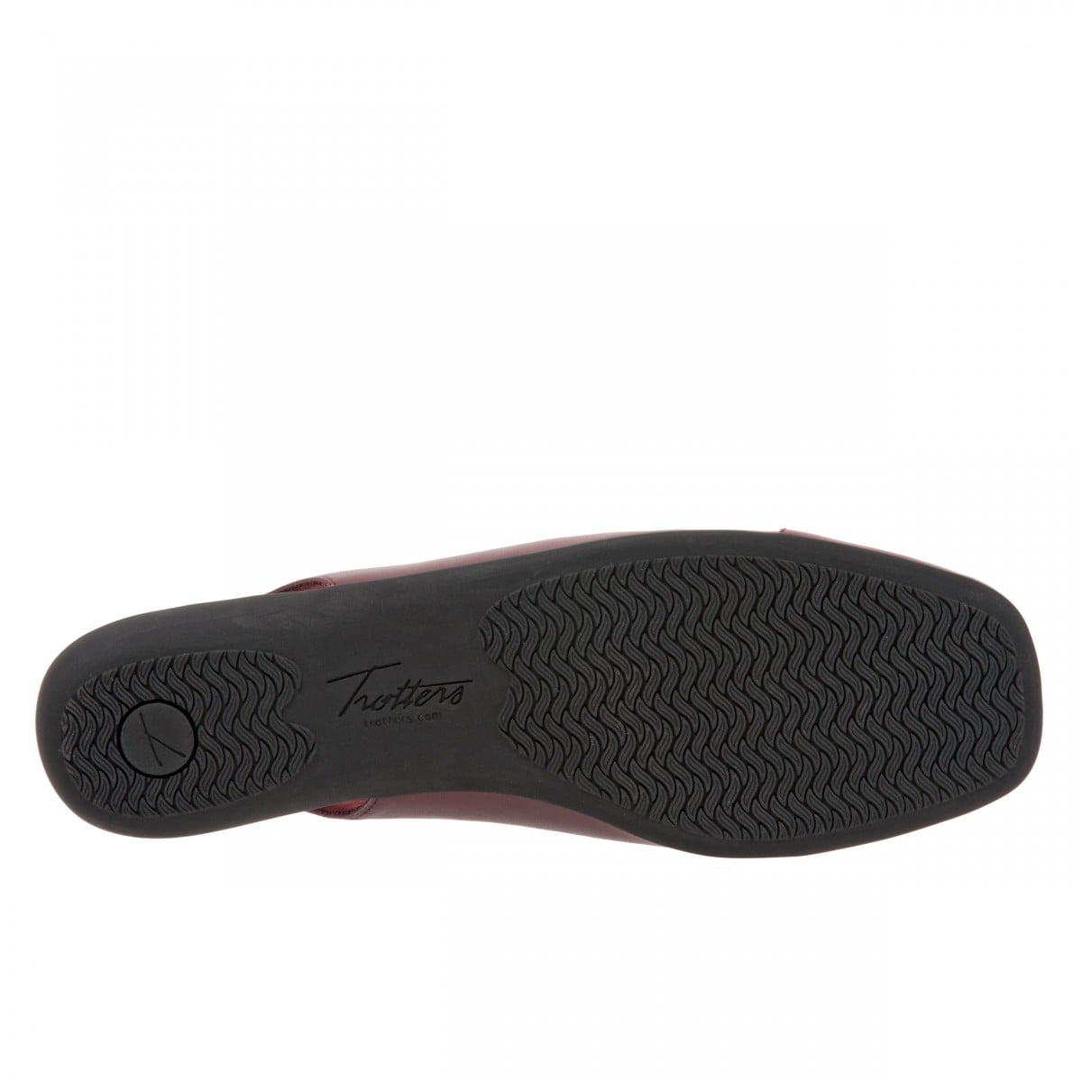 Trotters Sarina - Women's Casual Flat - Dk Red Combo - bottom