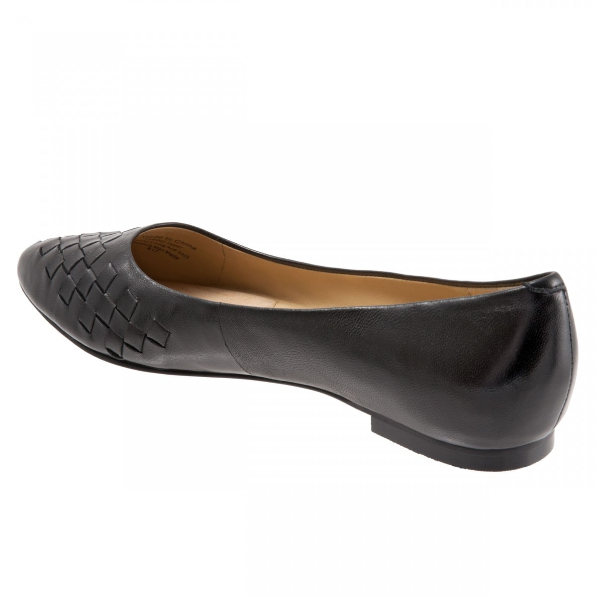 Trotters Signature Estee Woven Women's Casual Flats - Black - back34