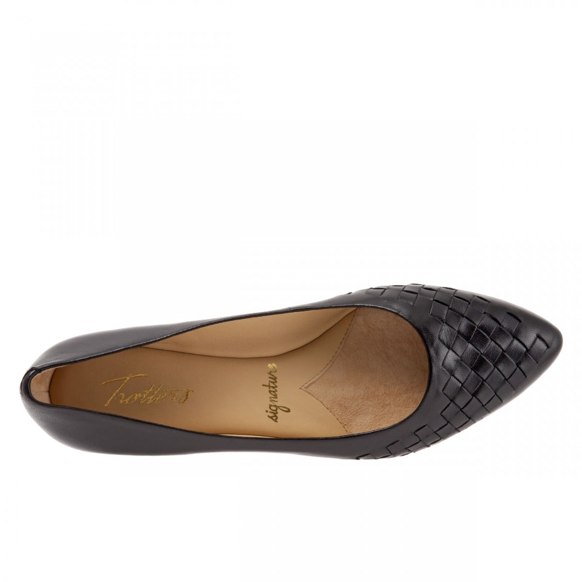 Trotters Signature Estee Woven Women's Casual Flats - Black - top